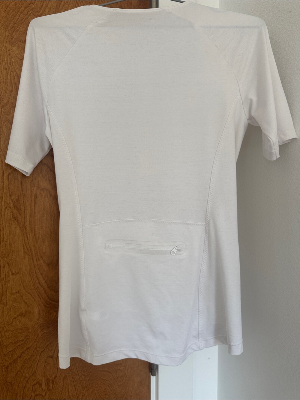 Athleta White Short-Sleeve Half-Zip Active Top - Picture 3 of 3